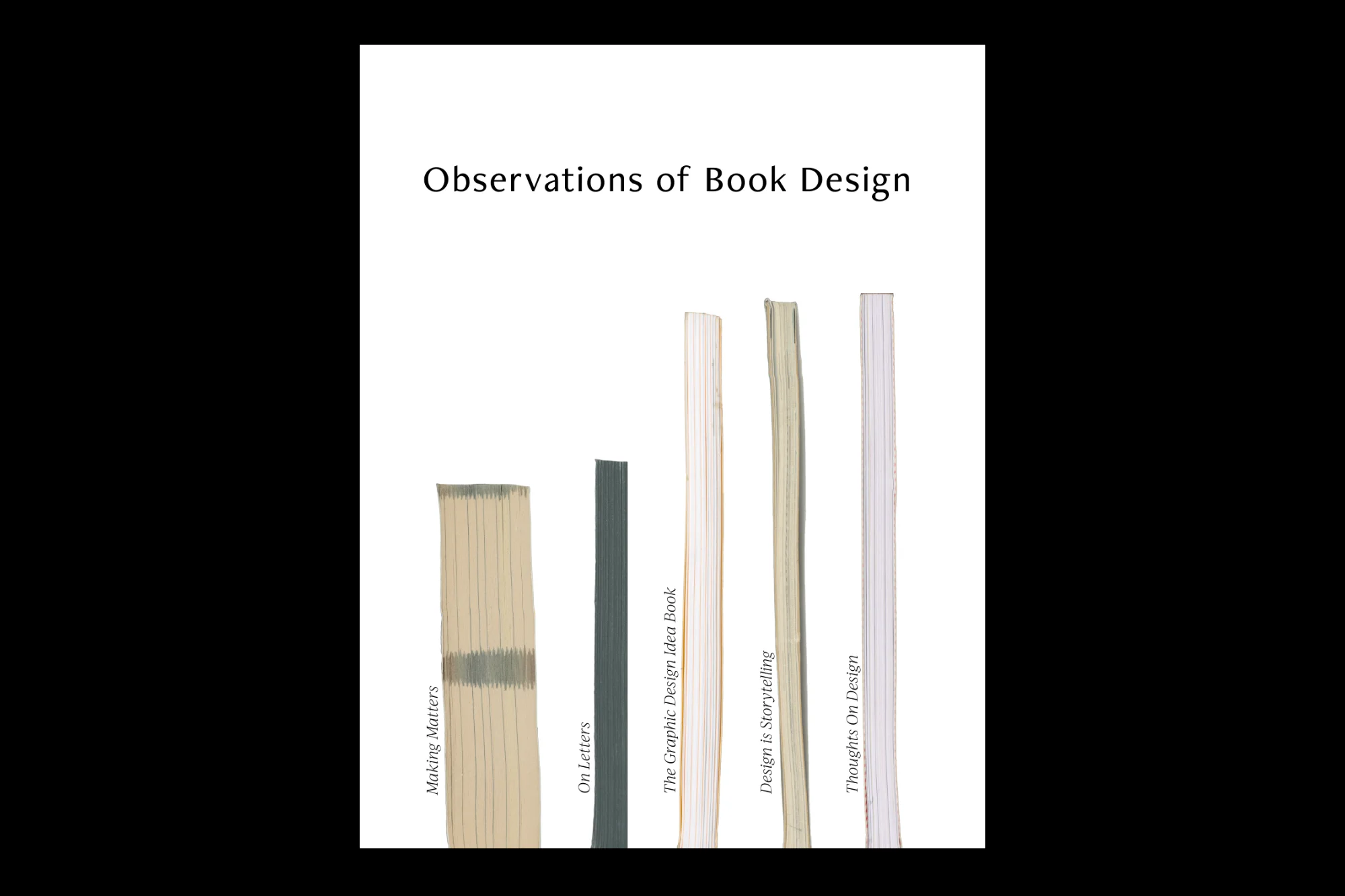 The cover of the Observations of Book Design publication