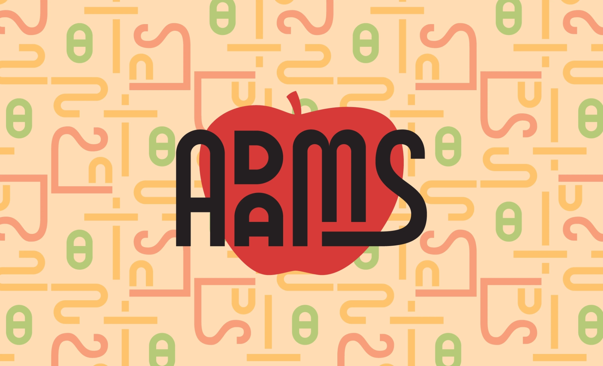 A close up of one of the Adams Apple posters